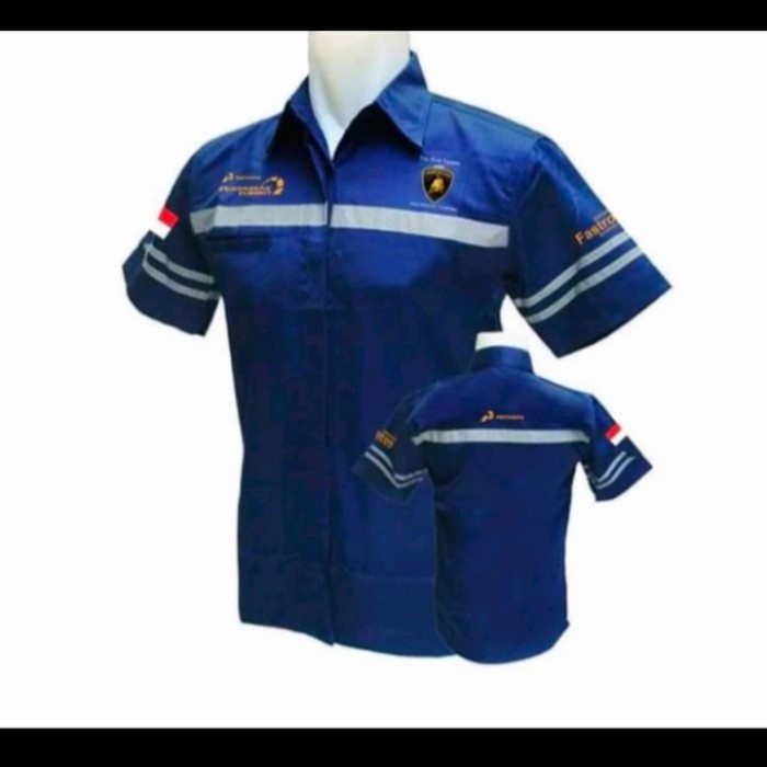 Jual Seragam Spbu Baju Kemeja Seragam Spbu Pertamina Pertamax Turbo Biru Shopee Indonesia