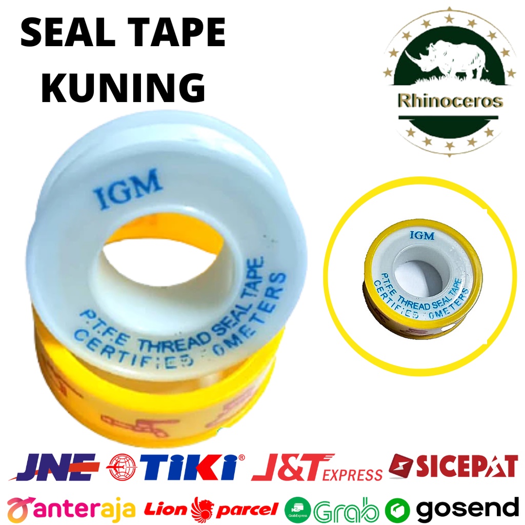 Jual Seal Tape Kuning Isolasi Kran Air Selotip Pipa Ukuran Mm X