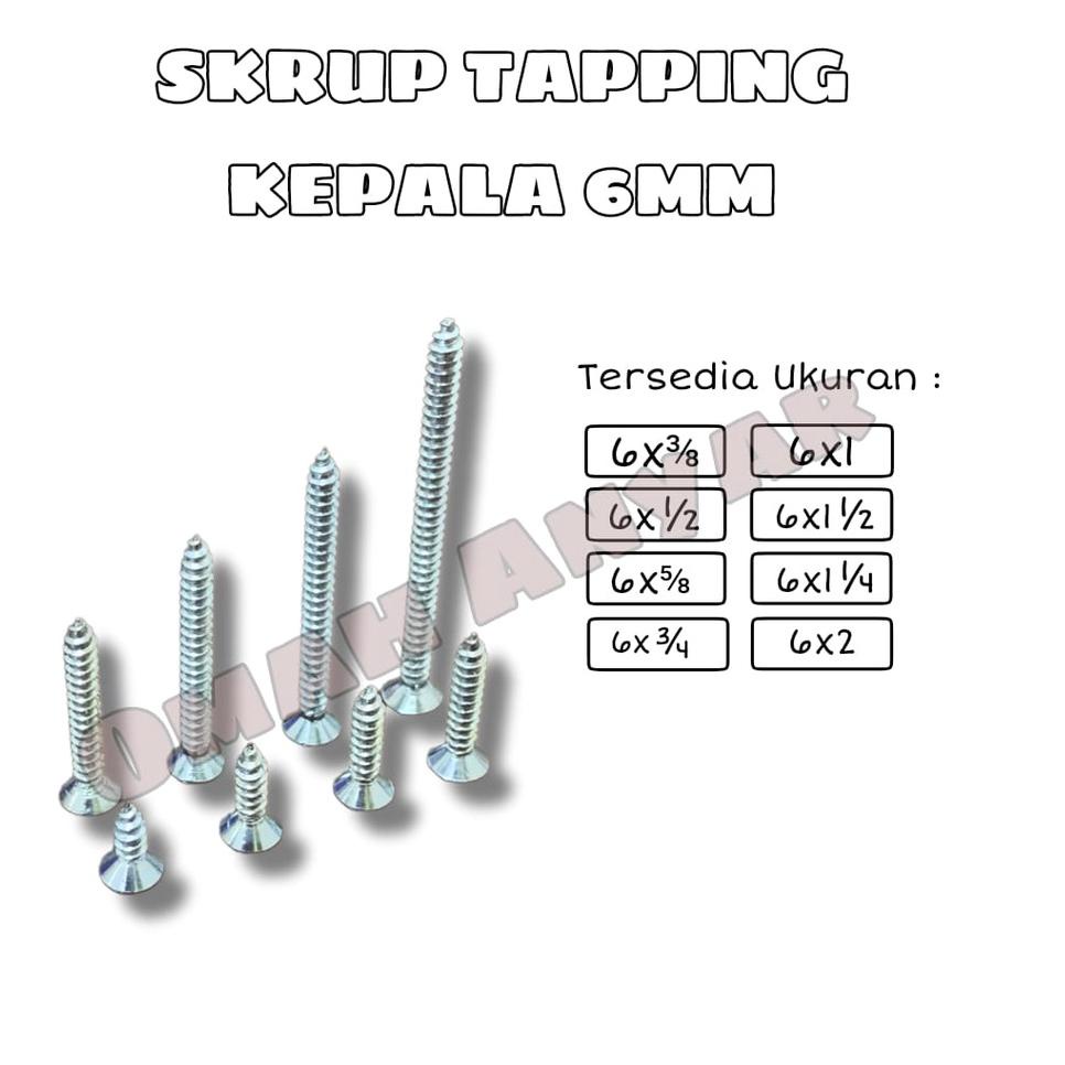 Jual T22 Skrup Sekrup Tapping Baut Mur Screw JF Kayu Mebel Olimpik 1 ...