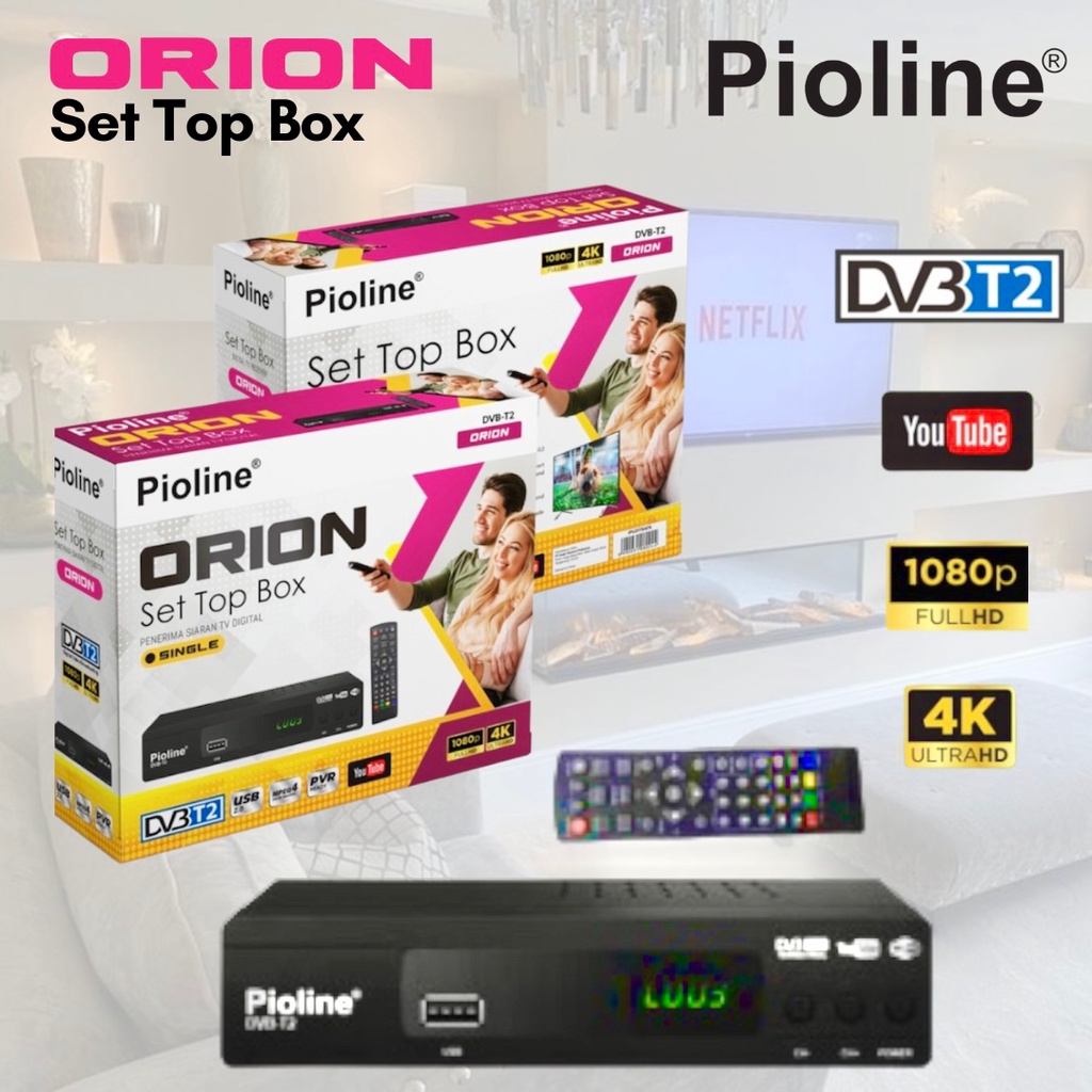 Jual Set Top Box Digital Orion Dvb T Stb Body Besi Remote Dan Kabel Rca Pioline Shopee