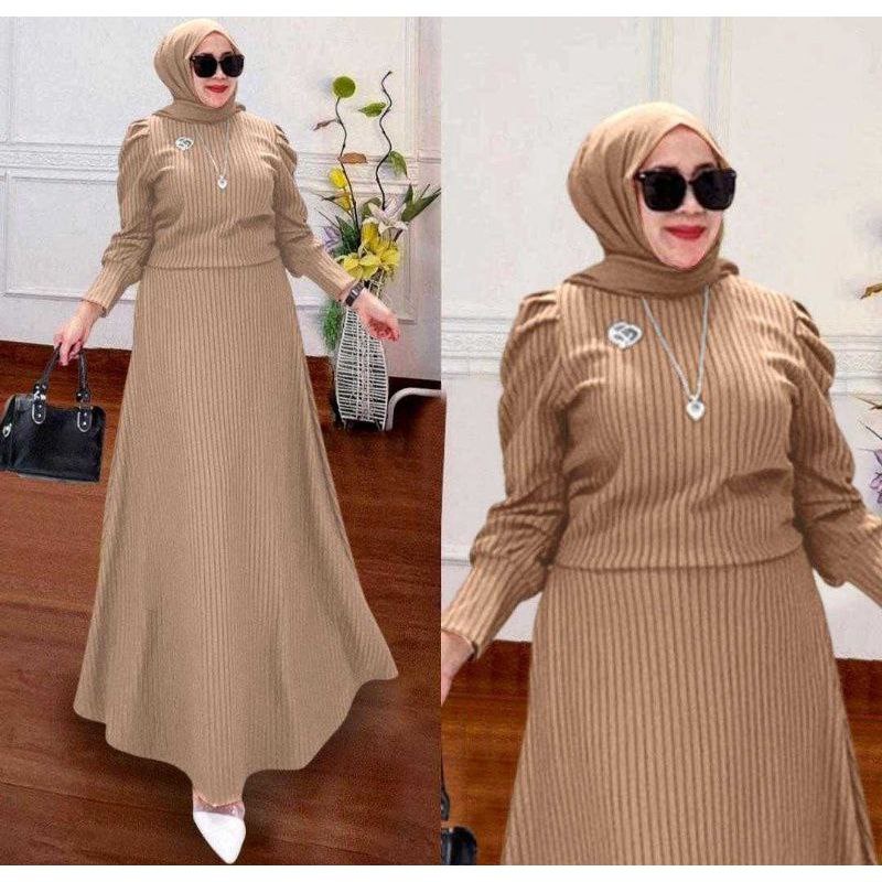 Jual FB2309 Setelan Rok Big Size Omi XL 6WARNA / SP / Baju Stelan