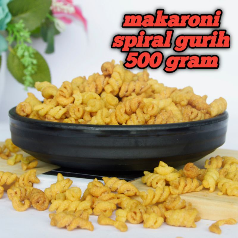 Jual Makaroni Spiral Asin Gurih Kiloan 500 Gram Afif Jaya Cemilan