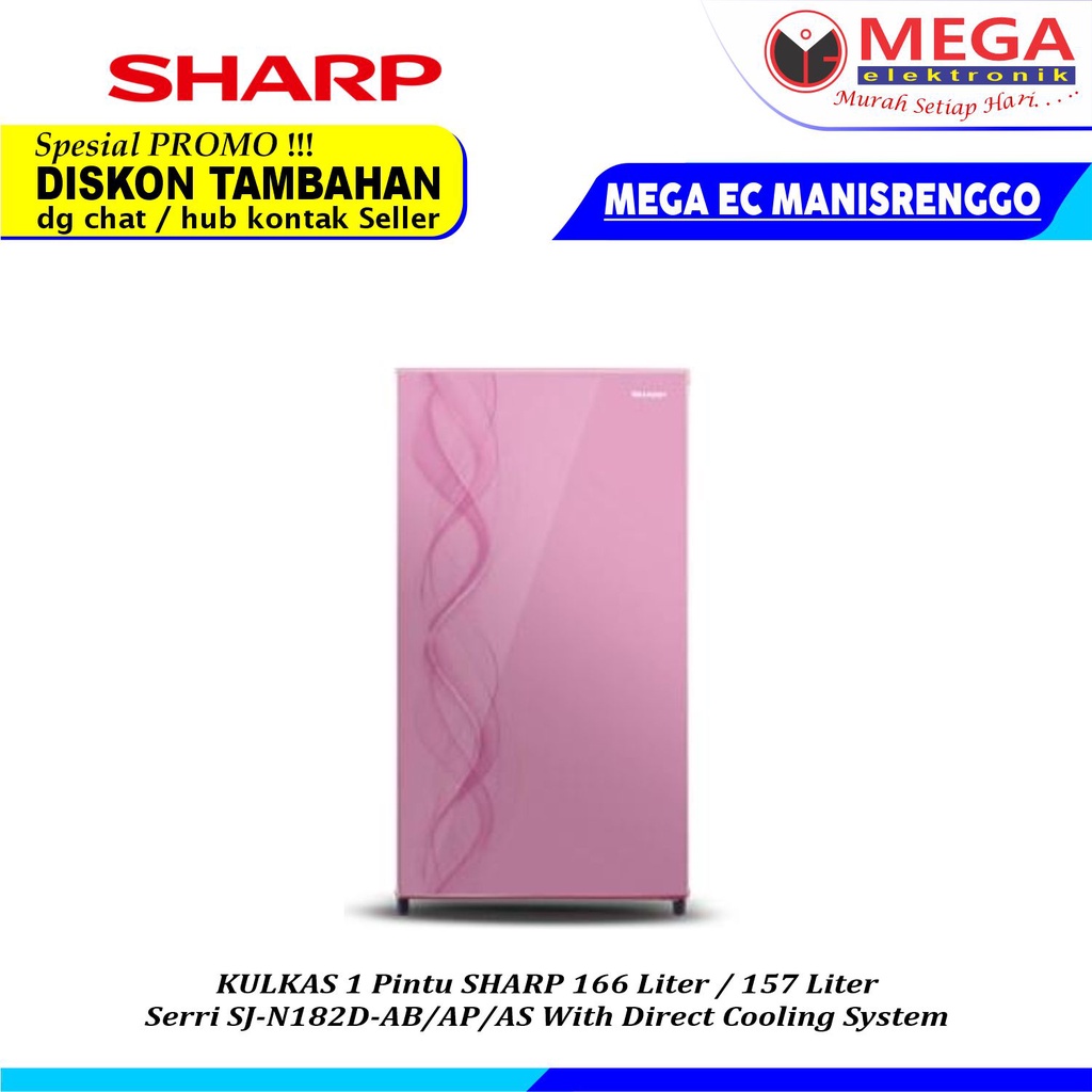 Jual Lemari Es 1 Pintu Sharp Sj N182d Abapas 166 Liter Direct Cooling