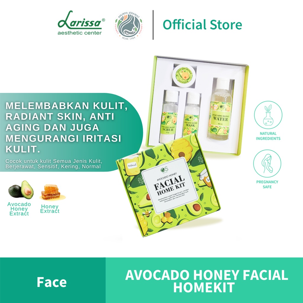 Jual Larissa Avocado Honey Facial Home Kit Paket Skincare Perawatan