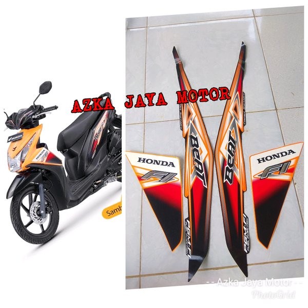 Jual Striping Sticker Honda Beat Fi Warna Orange Samba Shopee