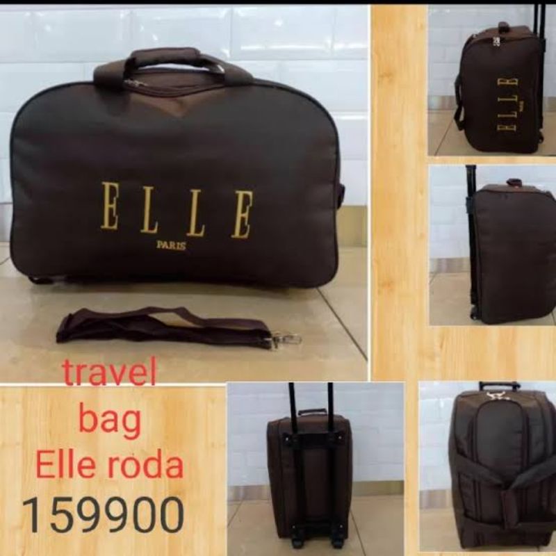 Jual Travel Bag Elle Paris roda 2 Ukuran Besar Koper pakaian Shopee