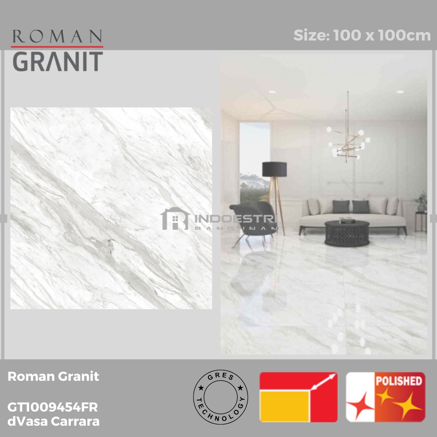 Jual Roman Granit Grande Dvasa Carrara Gt Fr X Cm Shopee Indonesia