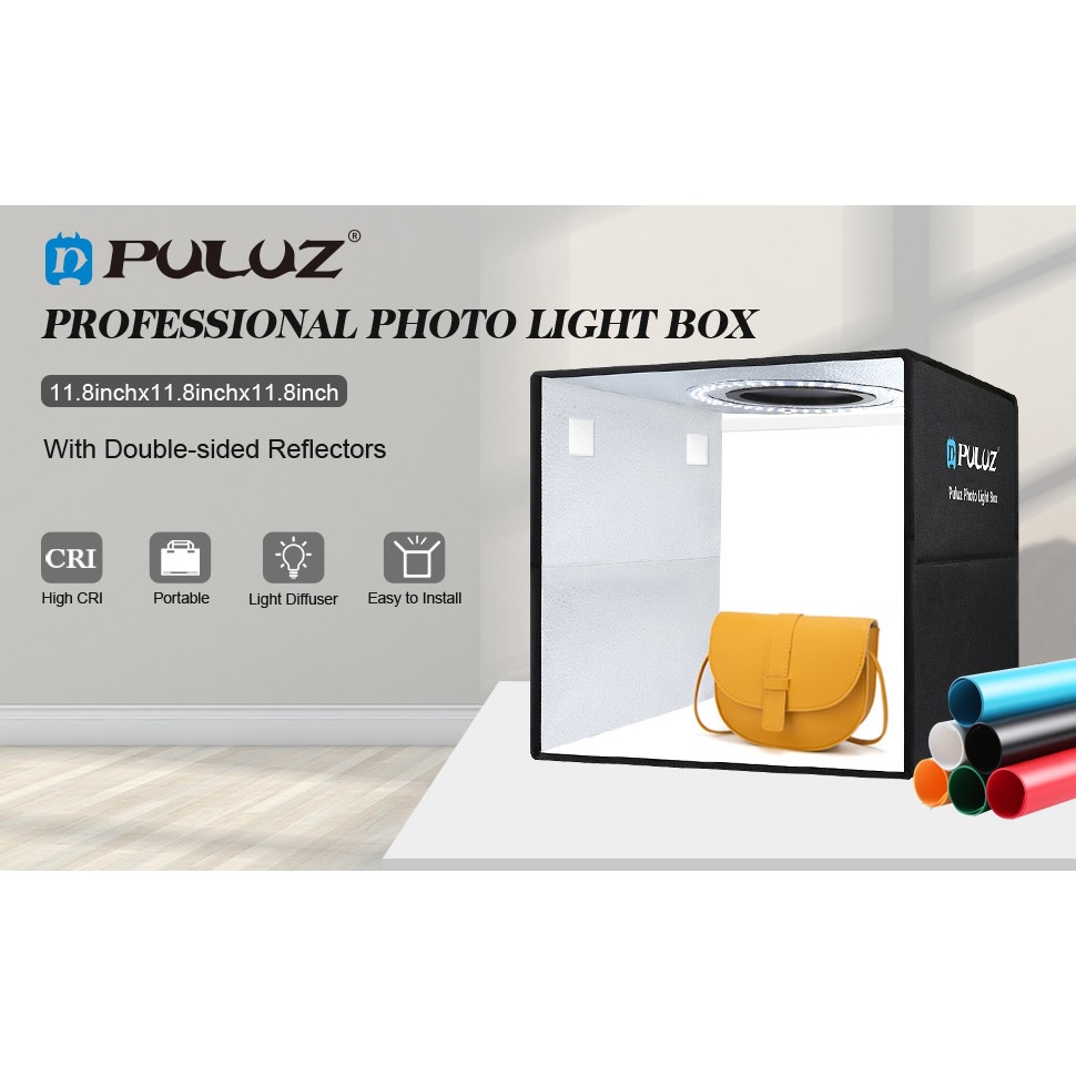 Jual PULUZ Softbox 30cm LED Light Portable Mini Foto Studio Photo Soft