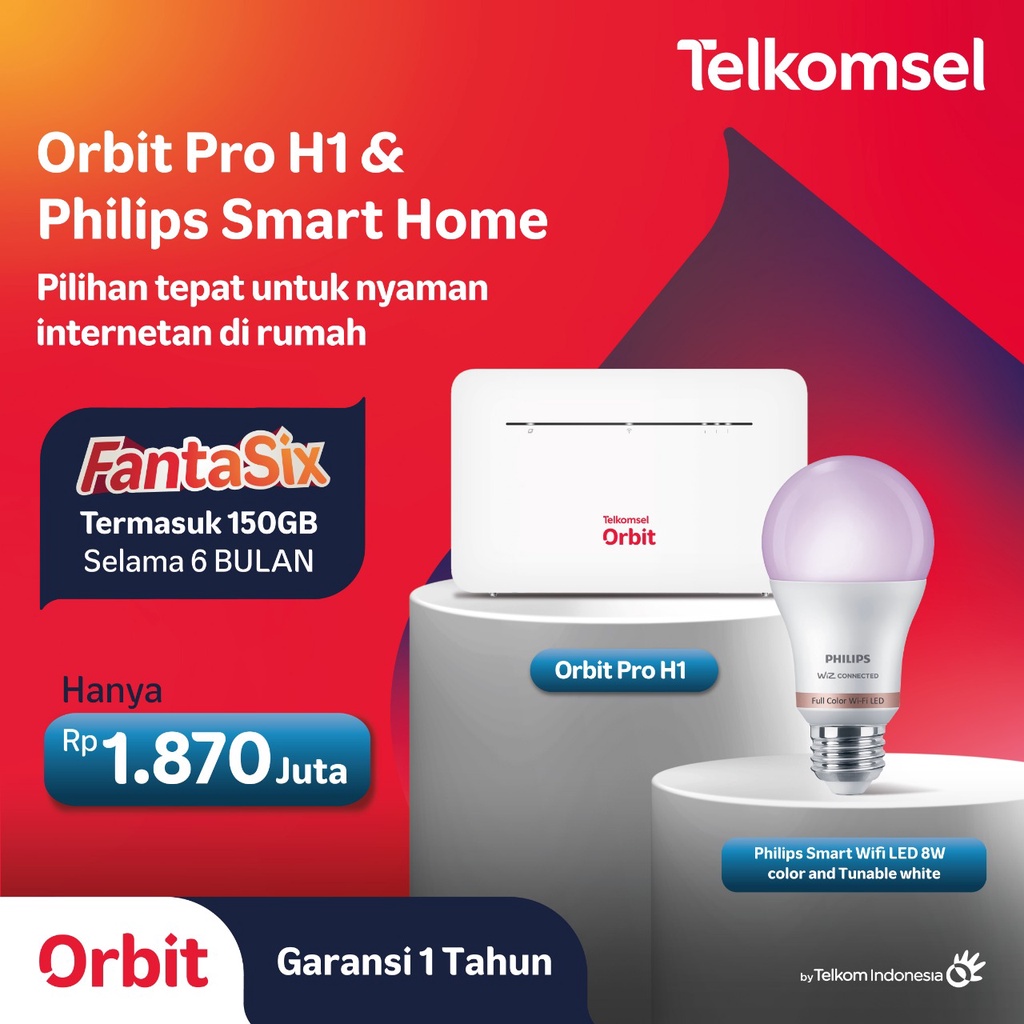Jual MODEM ROUTER ORBIT PRO H1 B535 4G LTE TELKOMSEL 150GB | Shopee ...