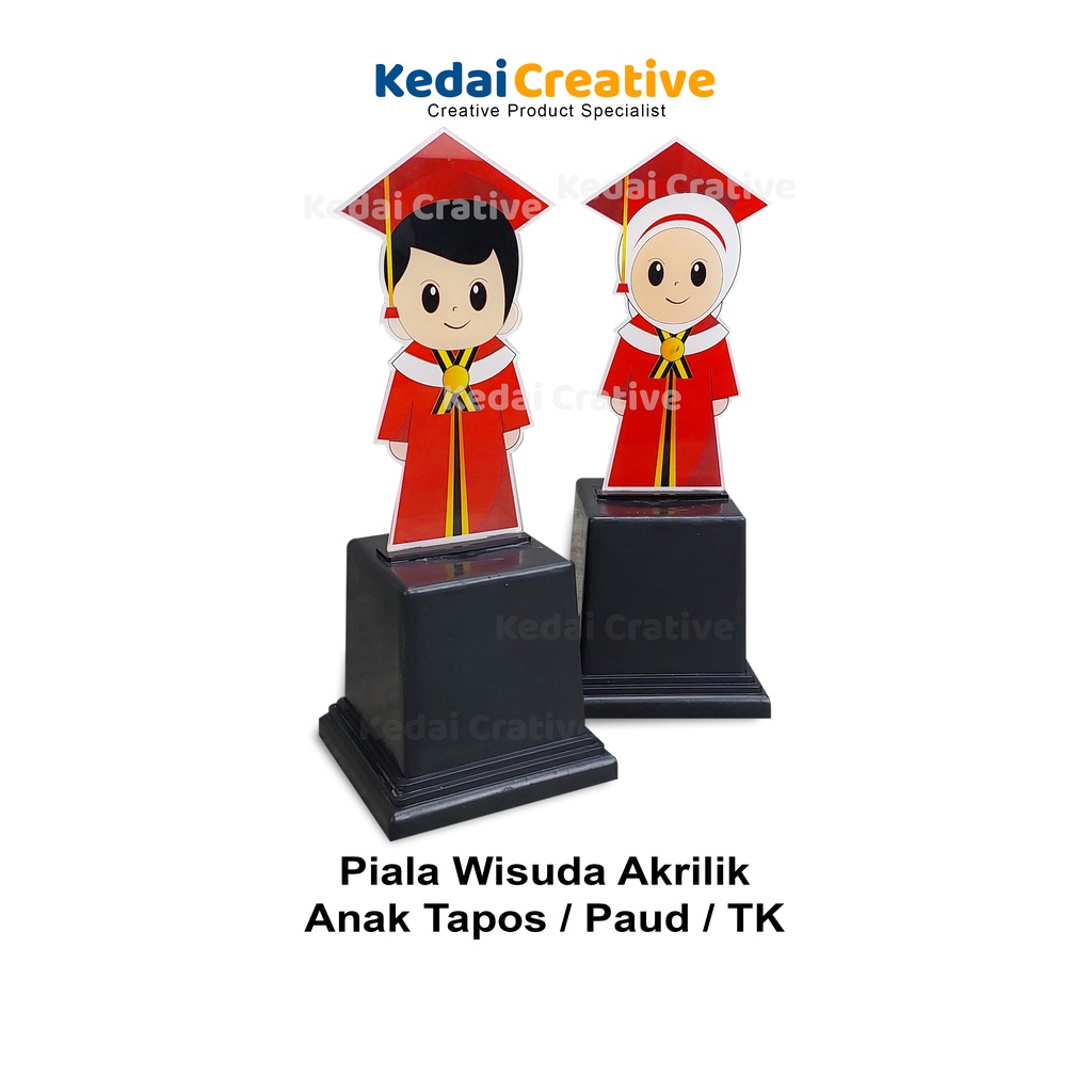 Jual Piala Gift Wisuda Akrilik Anak TK Murah - Merah Sinchan | Shopee