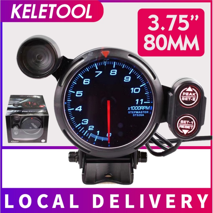 Jual 【In Stok Lokal】Tachometer Defi Bf Rpm Dengan Lampu Peringatan 3.5