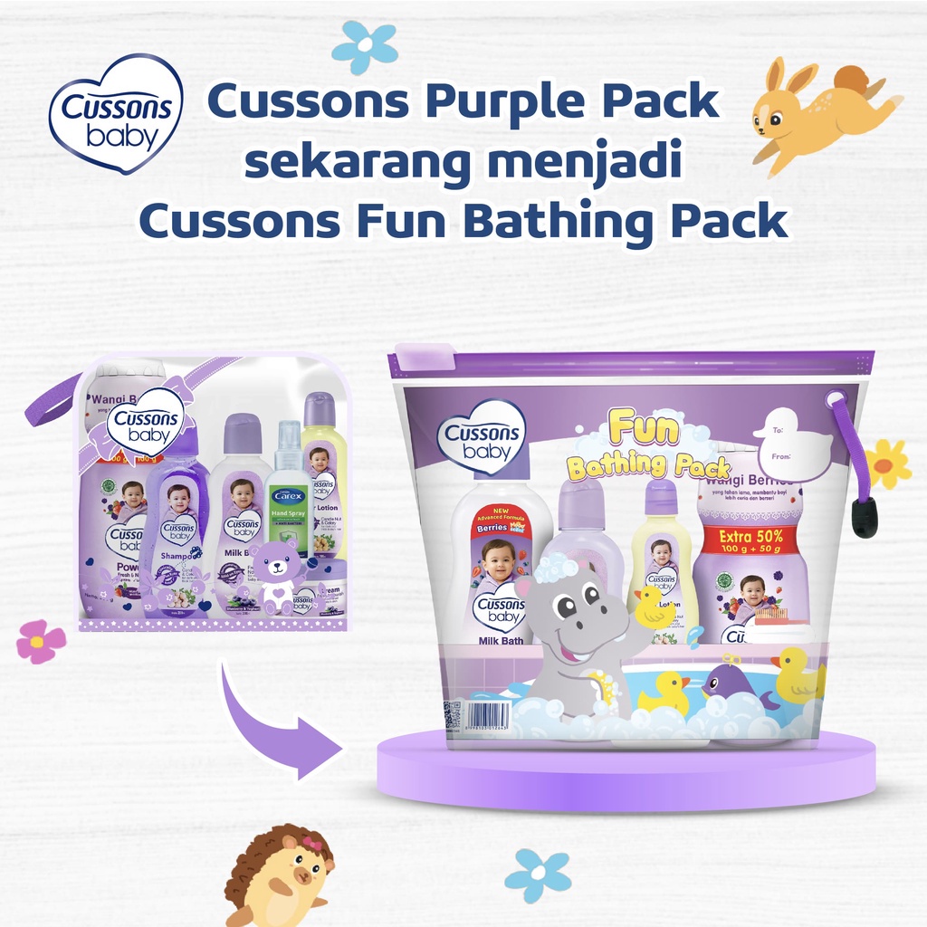 Jual Cussons Baby Fun Bathing Pack Travel Basic Daily Essential Pack ...