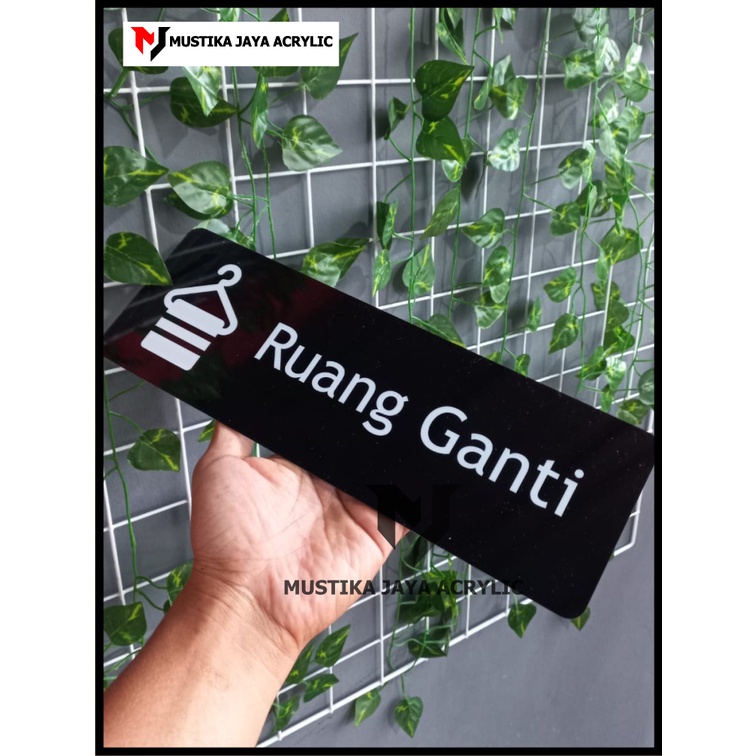 Jual papan nama ruang ganti tulisan ruang ganti sign ruang ganti bahan