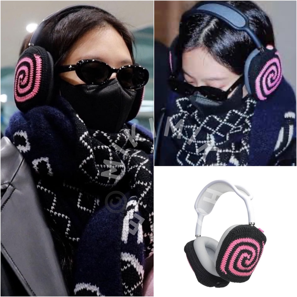 BLACKPINK JENNIE AIRPODS MAX CASE CASING OFFICIAL CROCHET PROTECTOR AIRPOD  COVER