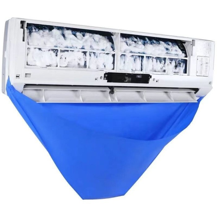 Jual Plastik Cuci AC Air Conditioner Cleaning Cover Waterproof - Blue ...