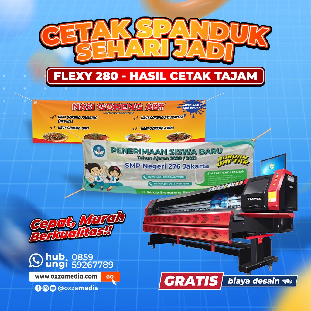 Jual Cetak Spanduk Banner Murah Hi Ress Hasil Cetak Tajam Bahan