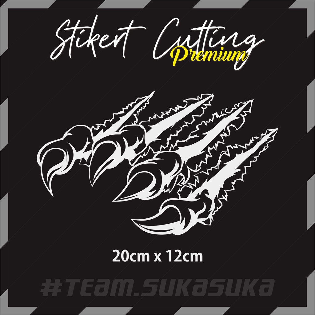 Jual Stiker Cakar Monster Variasi Motor Mobil Laptop - Cutting Sticker ...