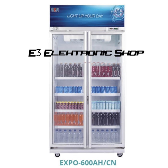 Jual SHOWCASE COOLER DISPLAY COOLER 2 PINTU GEA EXPO 600 GARANSI RESMI