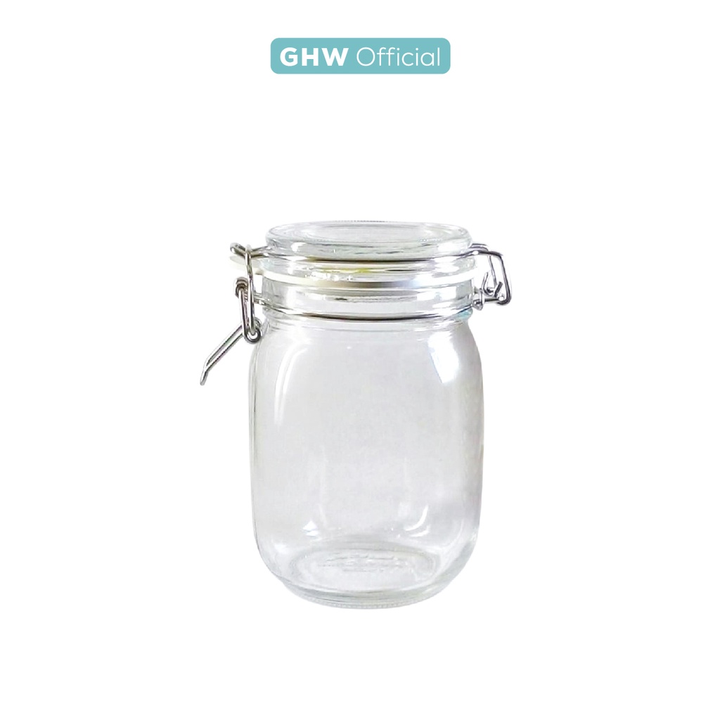 Jual Ghw Korken Stoples Kaca Toples Kaca Bening Jar Kaca Dengan Penutup Cm Kaca Bening