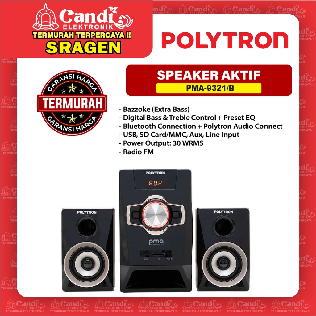 Jual POLYTRON Speaker Aktif PMA-9321/B | Shopee Indonesia