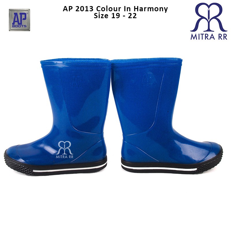 Jual AP Boots 2001 / 2013 Biru Merah Sepatu Boot Anak Sekolah Tanggung ...