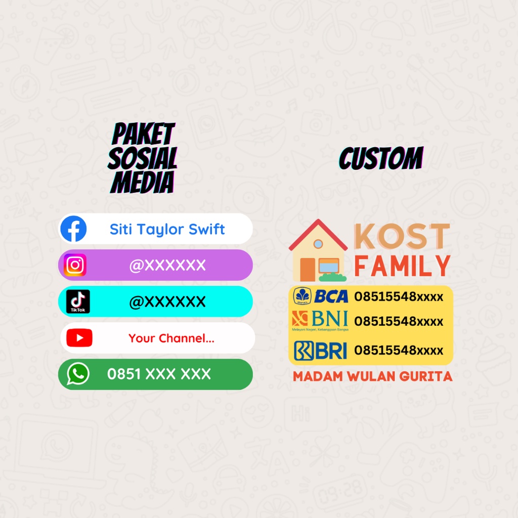Jual JASA BUAT STIKER WHATAPPS | STIKER WA BUAT REKENING | STIKER
