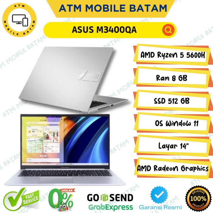 Jual ASUS Vivobook Pro 14X OLED M3400QA Ryzen 5-5600H 8G 512GB SSD 14 ...