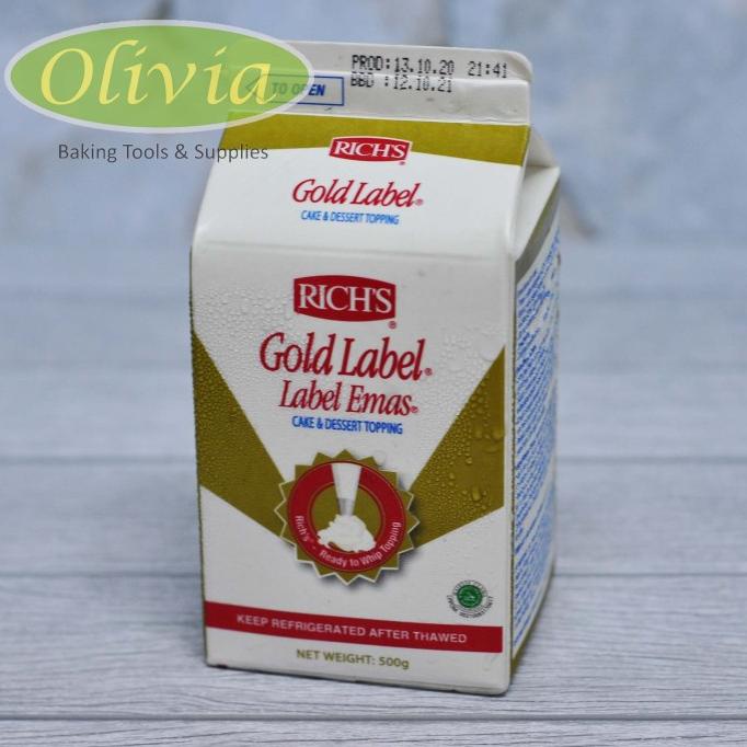 Jual RICHS Rich's GOLD LABEL Whipping Cream 500 gr Whip Topping Emas