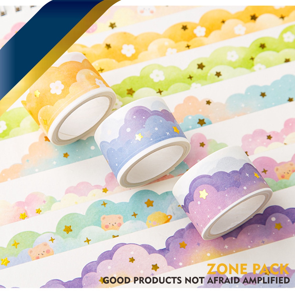 Jual Stiker Washi Tape Motif Awan| Tape Stiker Dekorasi | Washi Tape ...