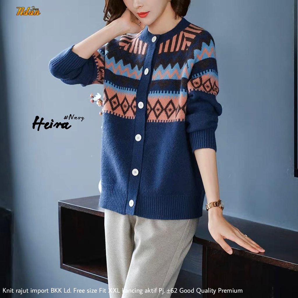 Jual HEIRA CARDI KARDIGAN RAJUT WANITA KOREA PREMIUM TEBAL ADEM ...