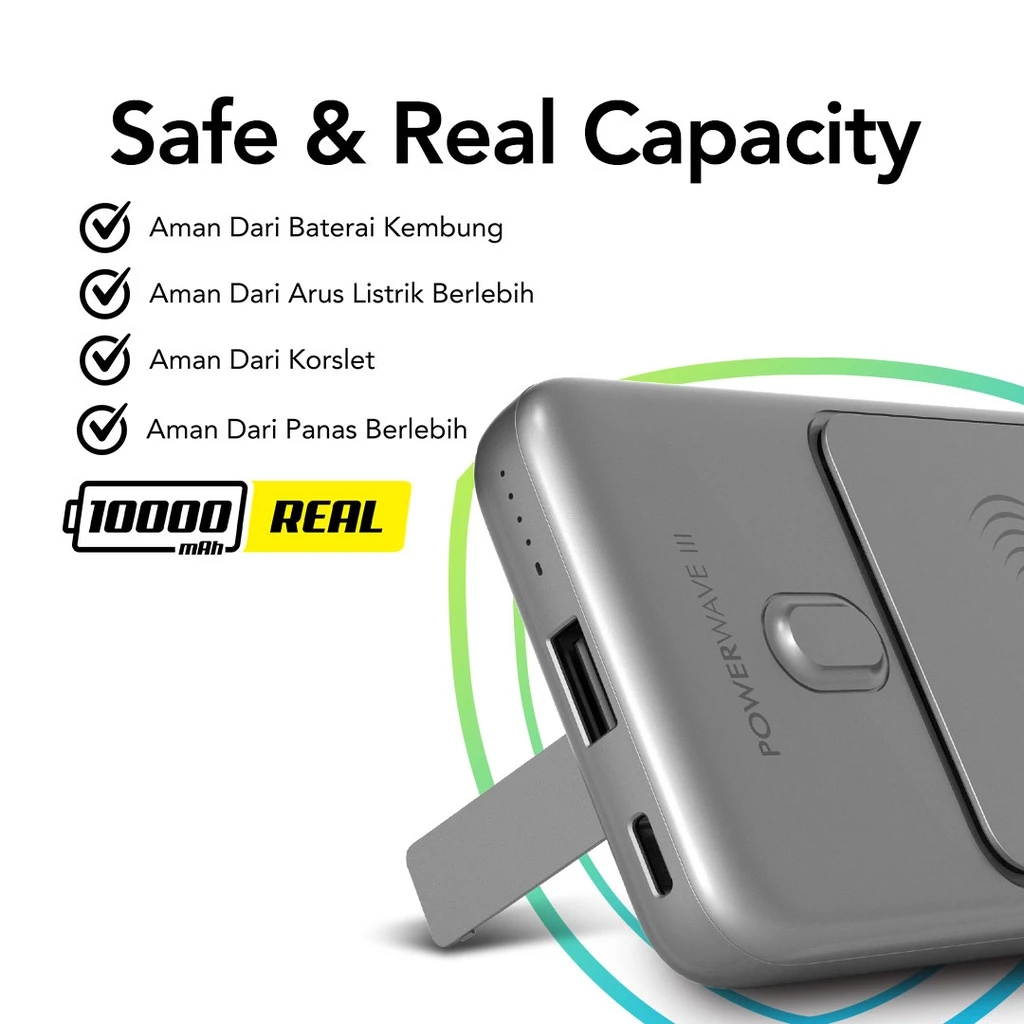 MICROPACK- 100% ORIGINAL POWERBANK MAGNETIC WIRELESS 10.000mAh Powerwave lll QC 3.0 & PD 3.0 - ( WPB-1015 M)
