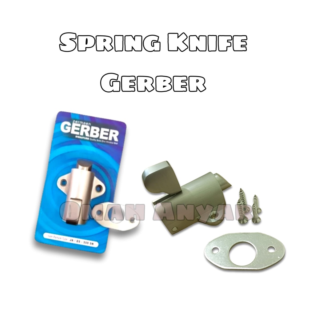 Jual Spring Knife Jumbo Gerber Ja Ds Sn Grendel Kodok Jendela Shopee Indonesia