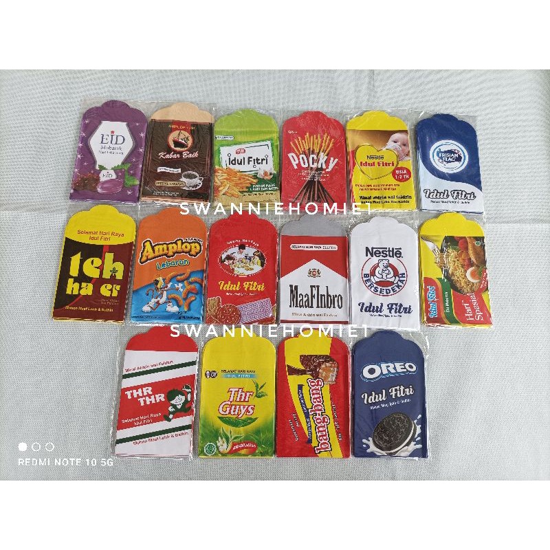 Jual Amplop Lebaran Motif Snack Isi Amplop Lebaran Glossy Amplop