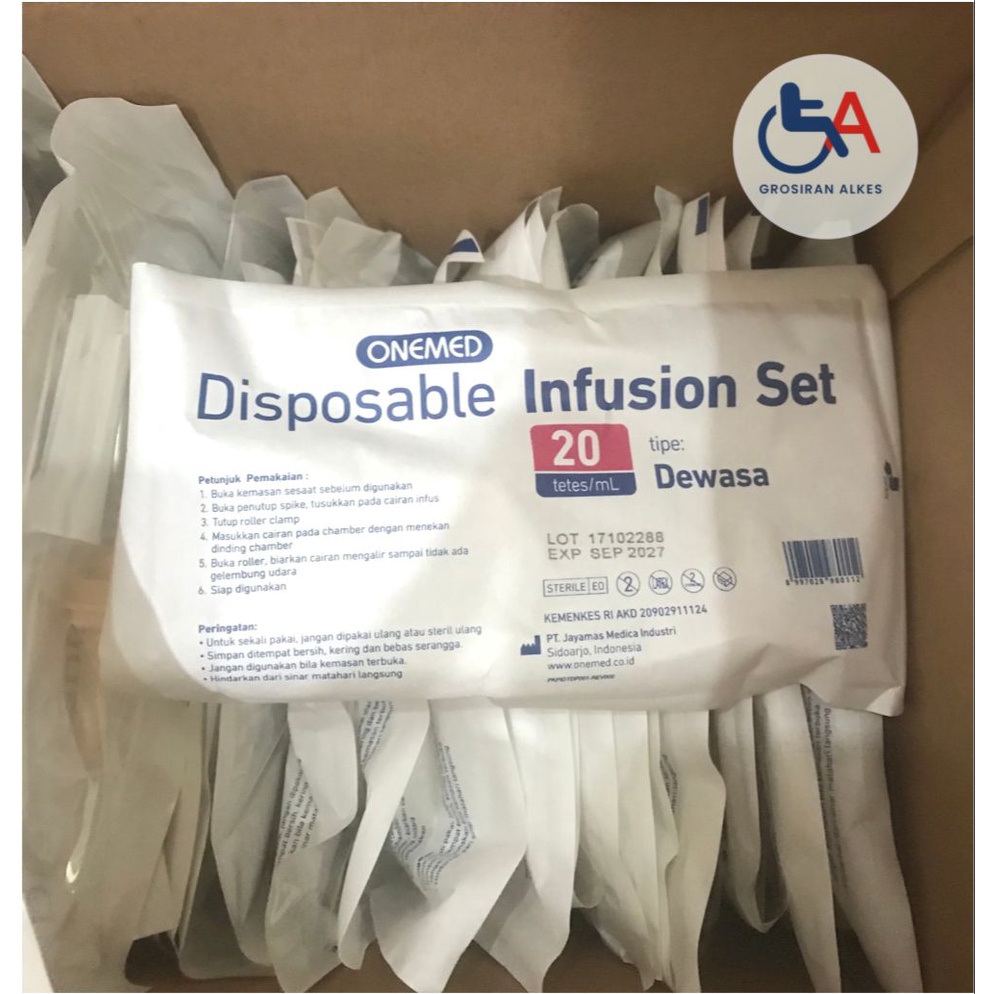 Jual infuset dewasa / infusion set OneMed | Shopee Indonesia