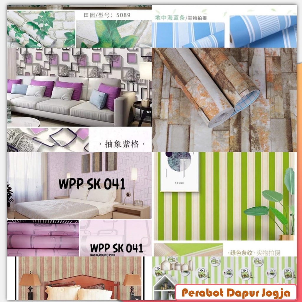 Jual PART 2 WALLPAPER STICKER ROLL 810 M, DINDING DAPUR PREMIUM UKURAN