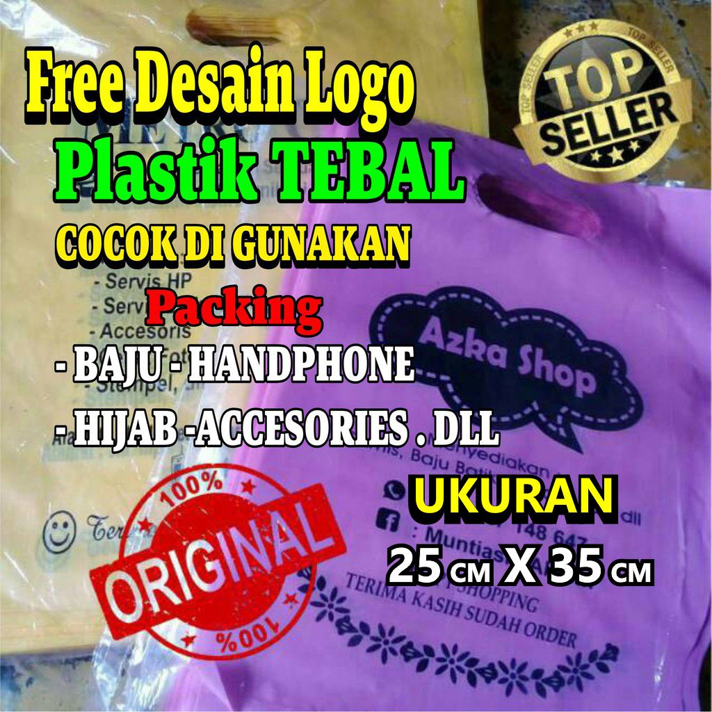 Jual Kantong Plastik Sablon Plastik Olshop Custom Sablon Shopee