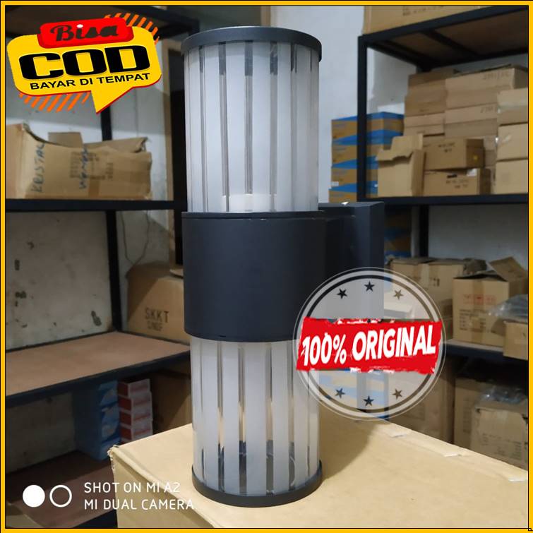 Jual lampu dinding teras lampu tiang outdoor model garis 2 arah