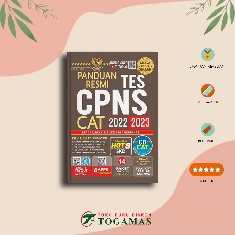 Jual Buku Panduan Resmi Tes CPNS CAT 2022/2023 - Raditya Panji Umbara ...