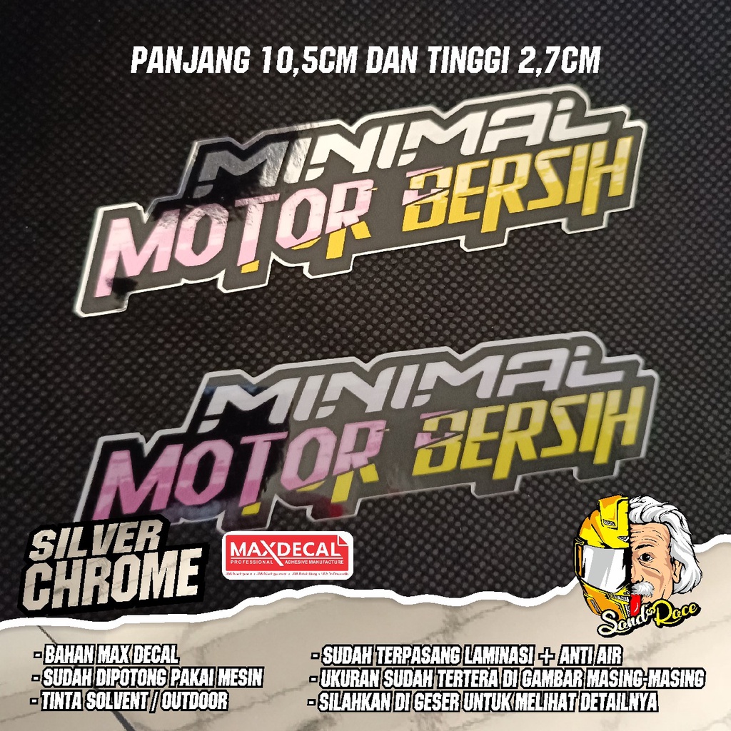 Jual Sticker Racing Minimal Motor Bersih Stiker Kata Kata Motor