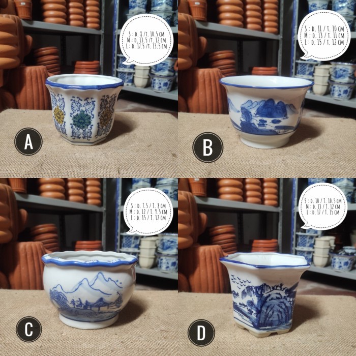 Jual Poo Pot Keramik / Pot Keramik Cantik / Pot Keramik Putih Motif ...