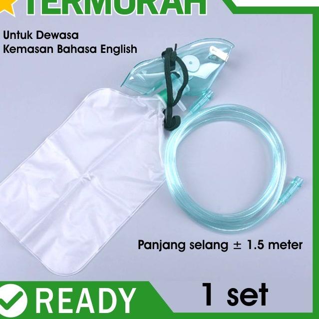 Jual Realpct Non Rebreathing Oxygen Masker Oksigen Mask Selang Nrm Kantung Sungkup Kantong 