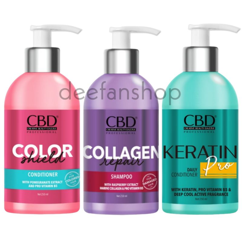 Jual CBD Shampoo Color Shield / Collagen / Keratin 250ML Shopee Indonesia