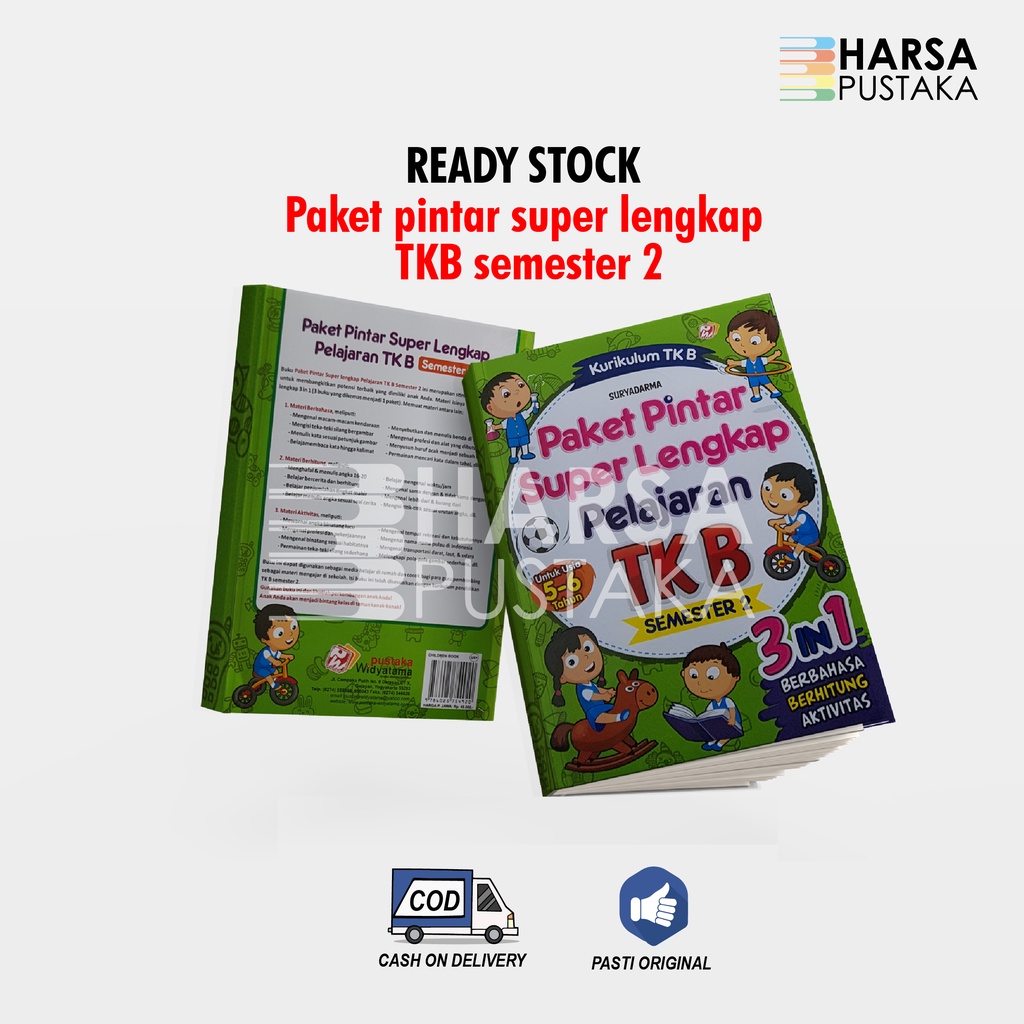 Jual Buku Anak Paket Pintar Super Lengkap Pelajaran TK B Semester 2 ...