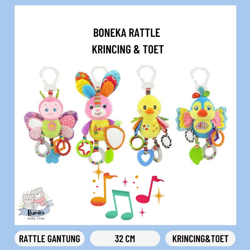 Jual Boneka Gantungan Stroller Jumbo Colorful Rattle Teether | Shopee ...