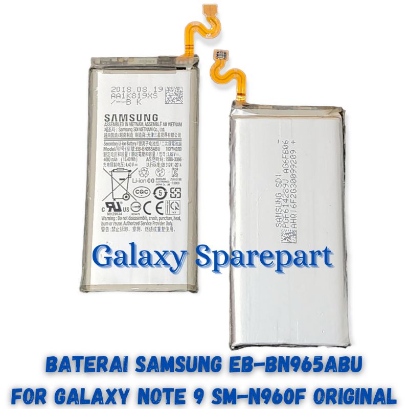 Jual Battery Batre Baterai Samsung Galaxy Note 9 Sm N960f Eb Bn965abu