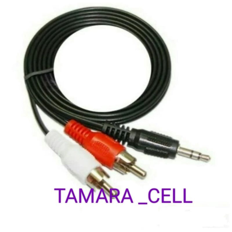 Jual Kabel AUDIO 1.5M Standar Kabel Audio 2 RCA To Jack AUX STEREO 3 ...
