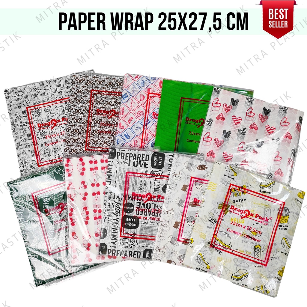 Jual Kertas Nasi Motif X Cm Paper Wrap Pcs Printing Laminasi