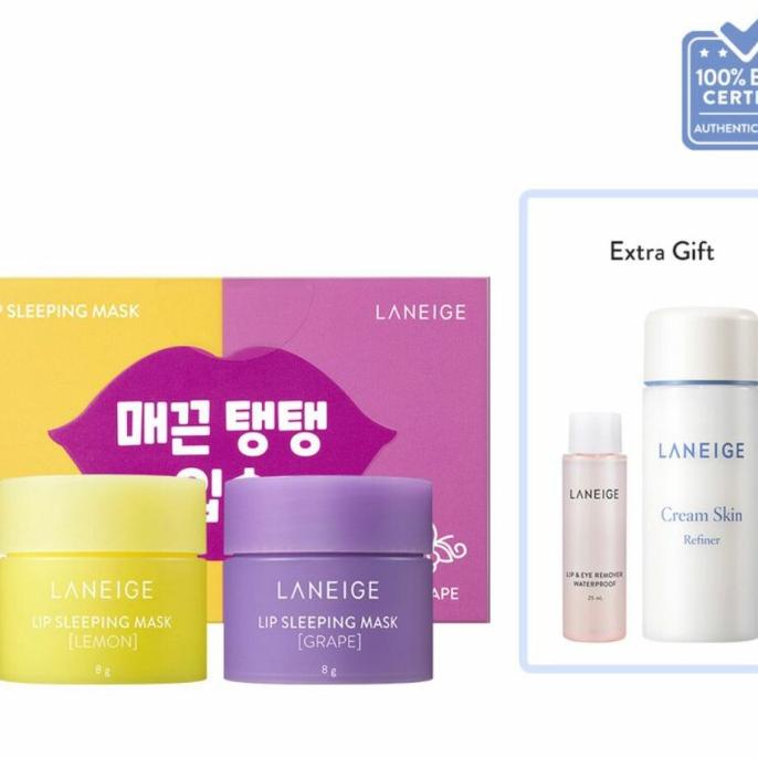 Jual Laneige Lip Sleeping Mask Duo Grape & Lemon Shopee Indonesia