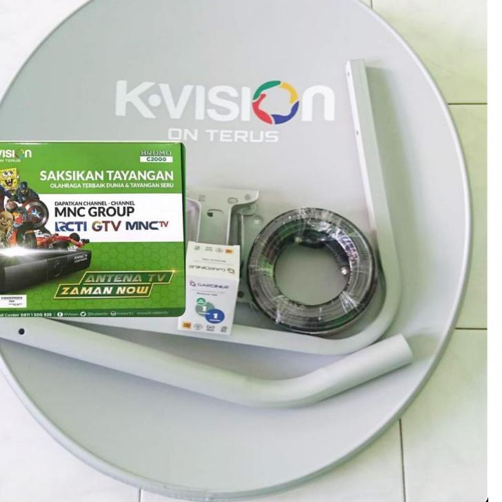 Jual Termurah Antena Parabola Kvision 60cm Lengkap Receiver Kvision