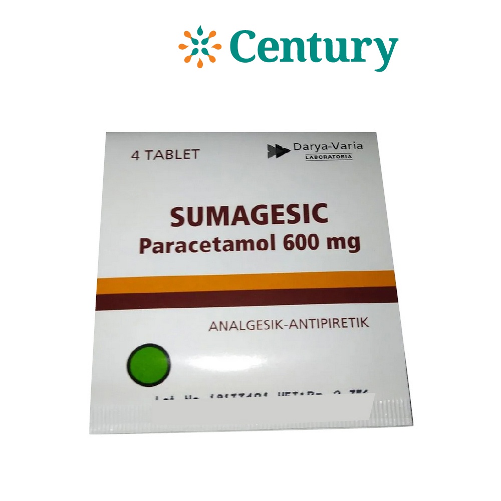 Jual SUMAGESIC 1 STRIP 4 TABLET / PARACETAMOL 600MG / PANAS DEMAM ...
